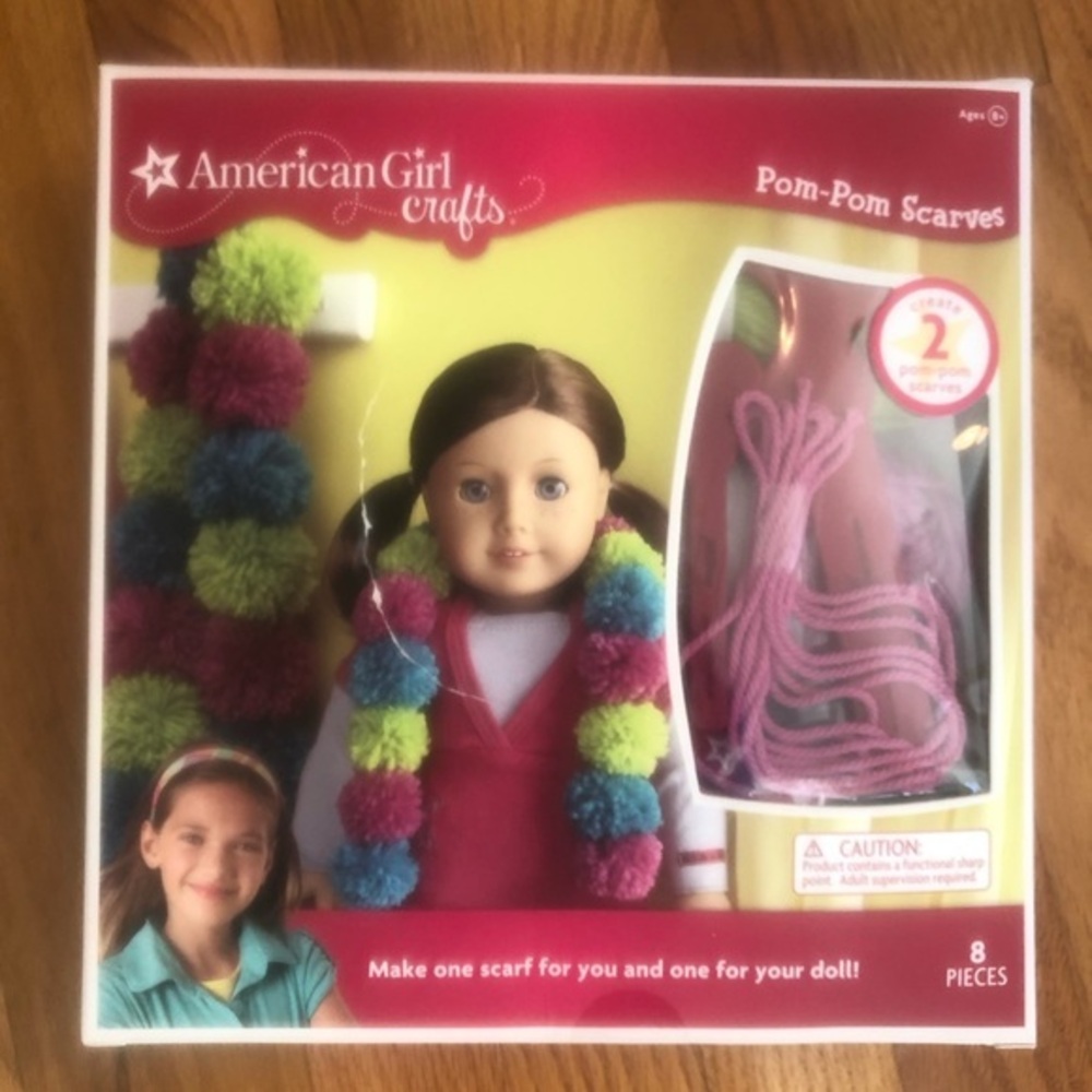 American Girl Crafts Pom-Pom Scarves New in Box